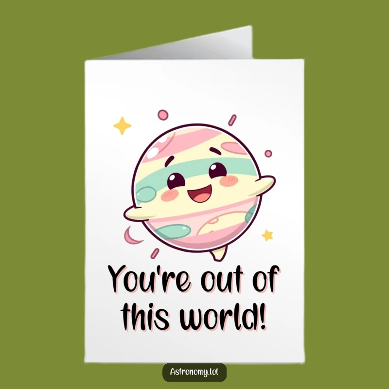 Free Printable Planet Congrats Card: Spinning Success Downloadable Gift