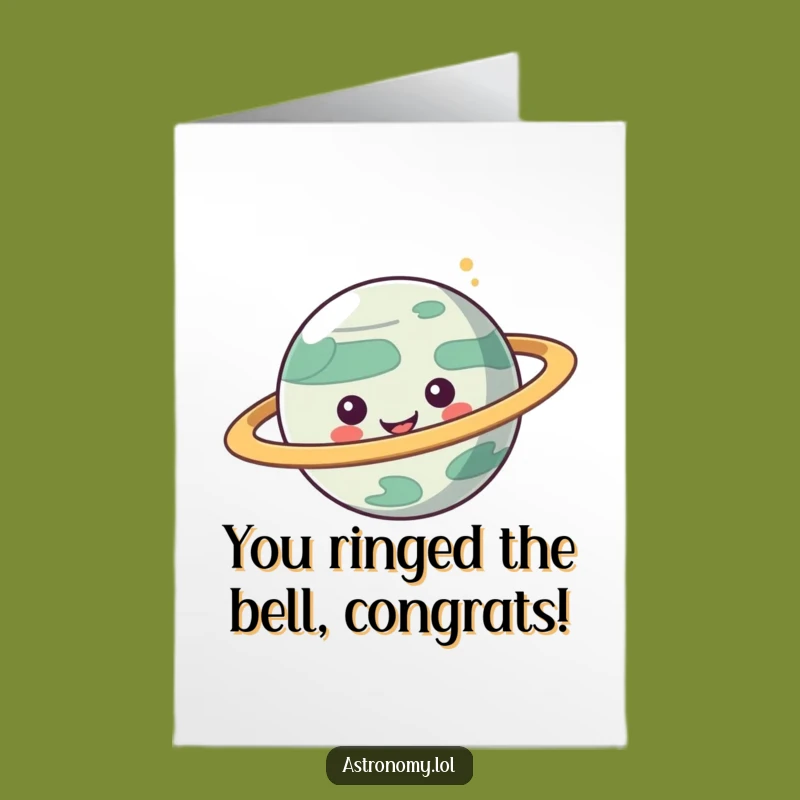 Free Printable Congrats Card: Planet Rings Spinning Celebration, Funny Downloadable Gift for Any Occasion