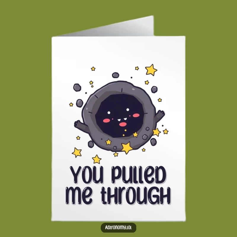 Free Printable Black Hole Thank You Card: Cosmic Gratitude Funny!
