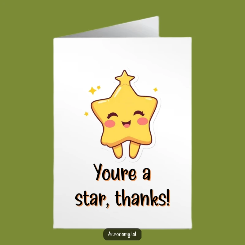 Free Printable Thank You Card: Star Twinkling Thanks, Charming Downloadable Gift