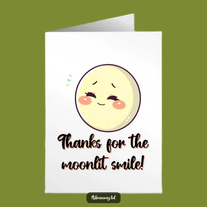 Free Printable Winking Moon Thank You Card - Sly Downloadable Gift!