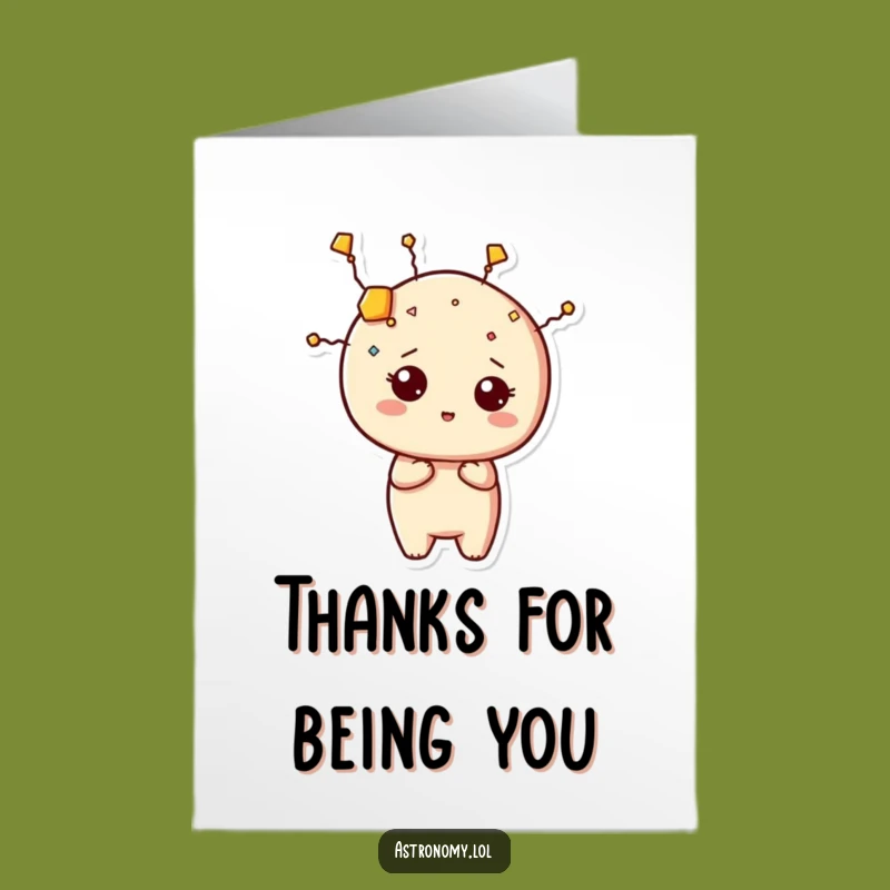 Free Printable Thank You Card: Constellation Character Funny Shape Downloadable Gift