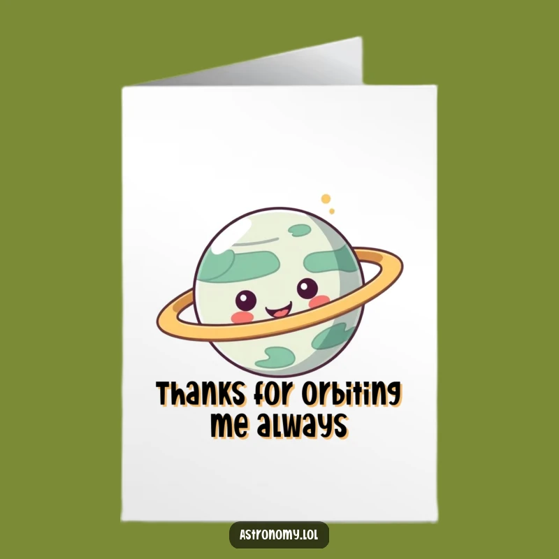 Free Printable Thank You Card: Funny Planet Character Rings, Hilarious Downloadable Gift of Gratitude
