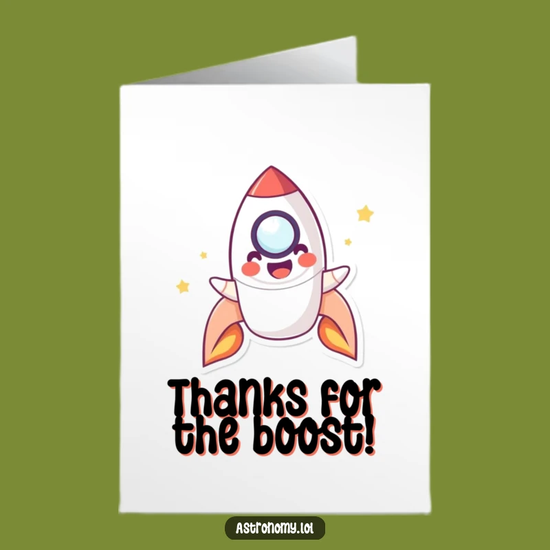 Free Printable Rocket Thank You Card - Funny Downloadable Greeting for Stellar Gratitude
