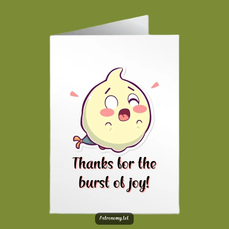 Free Printable Surprised Comet Thank You Card - Hilarious Downloadable Gift!