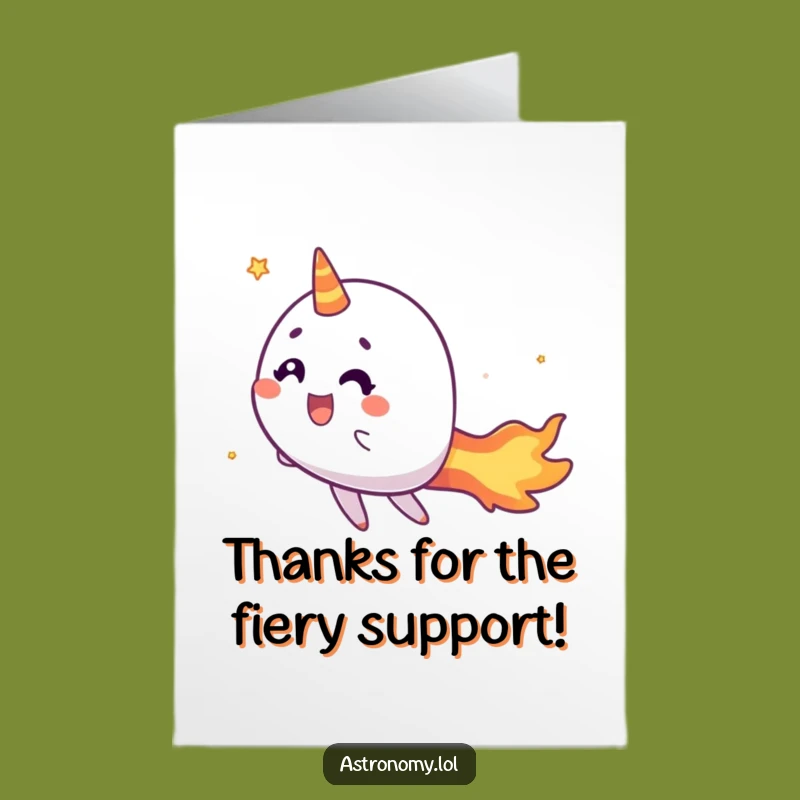 Free Printable Thank You Card: Zippy Comet, Funny Downloadable Gift for Quick Gratitude