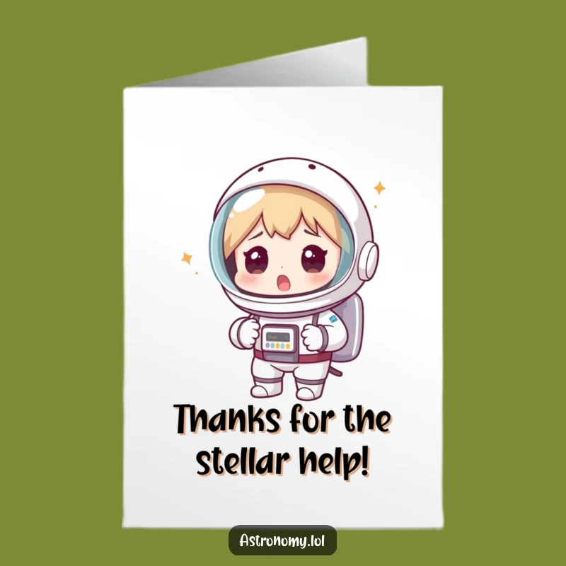 Hilarious Free Printable Astronaut Thank You Card - Unexpected Colander Helmet Fun