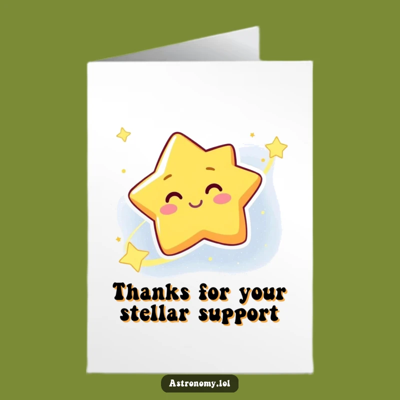 Radiant Free Printable Thank You Card: Winking Star - Express Gratitude Brightly