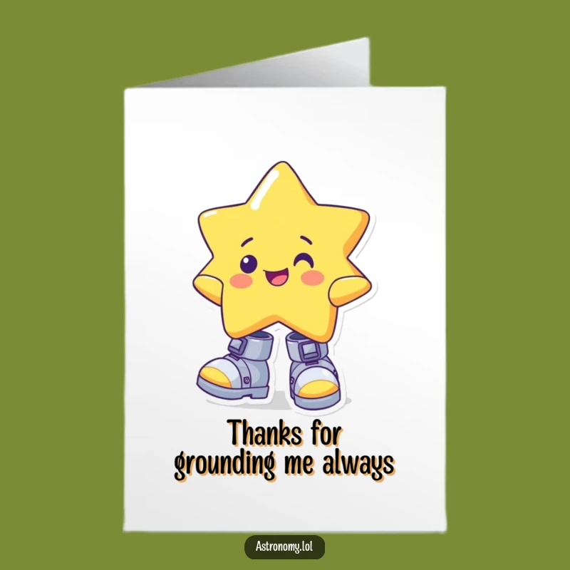 Wonky Boots Star Thank You Card - Free Printable Gratitude Downloadable