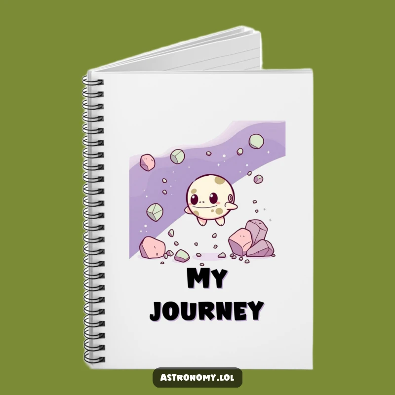 Funny Asteroid Notebook: Determined Navigator - Jot Down Goals Funny Gift!