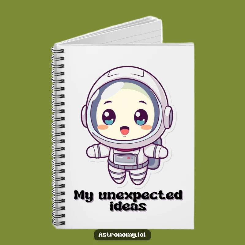 Funny Astronaut Notebook, Wide-Eyed Ideas, Hilarious Space Journal!
