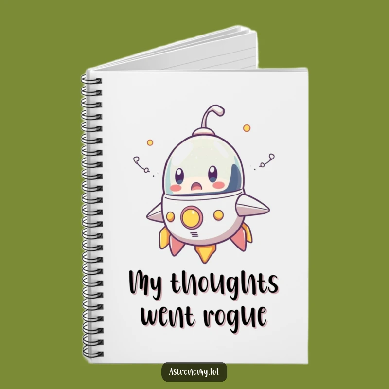 Funny Spaceship Notebook: Surprise Journal with Comical Smoke Trails