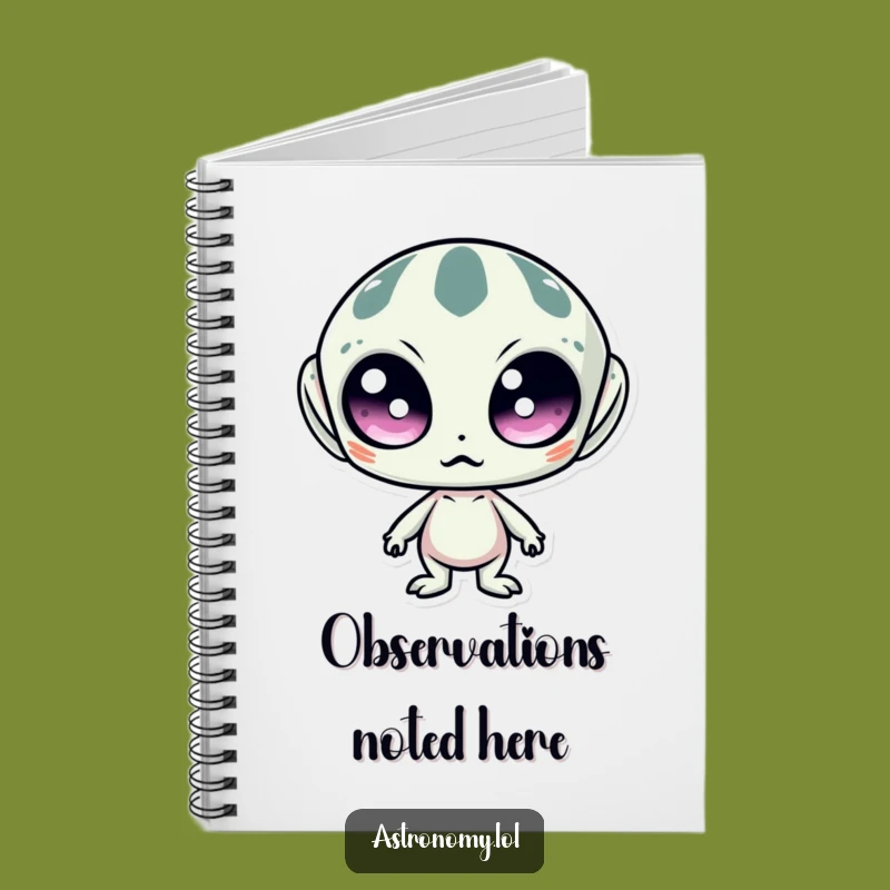 Funny Wide-Eyed Alien Notebook: Jot Down Your Cosmic Thoughts