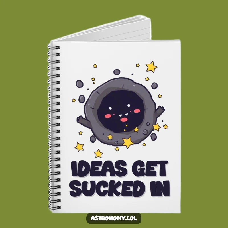 Funny Black Hole Notebook: Jot Down Ideas with Mischievous Character, Great Gift