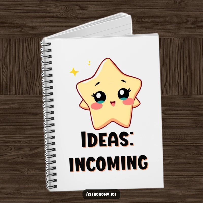 Funny Notebook: A Curious Star Character Twinkling with Playful Curiosity, perfect for jotting down notes and ideas. A charming gift.