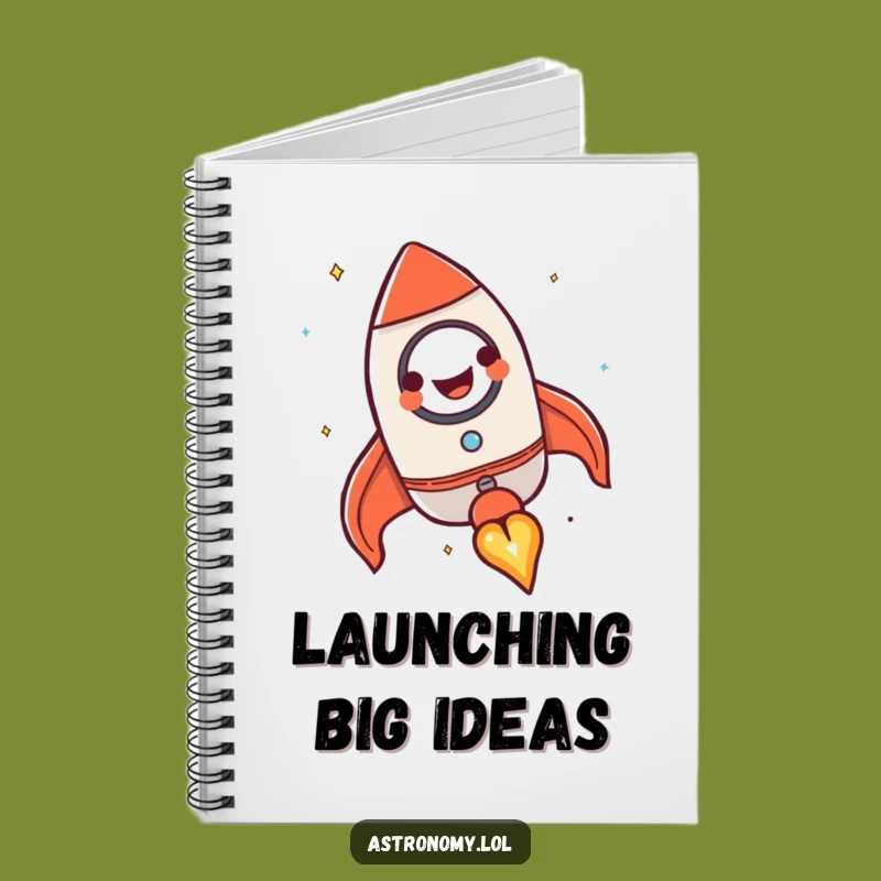 Funny Rocket Ship Notebook: Happy Blasting Off Character Journal Gift
