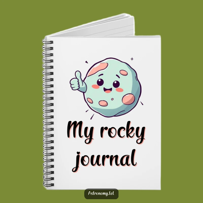Funny Asteroid Notebook: Jot Down Ideas with Your Thumbs Up Space Rock, Perfect Gift