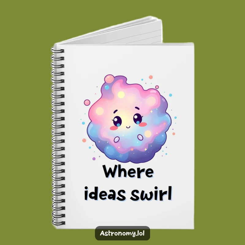 Funny Nebula Notebook: Jot Down Ideas with Cosmic Dust Character, Great Gift