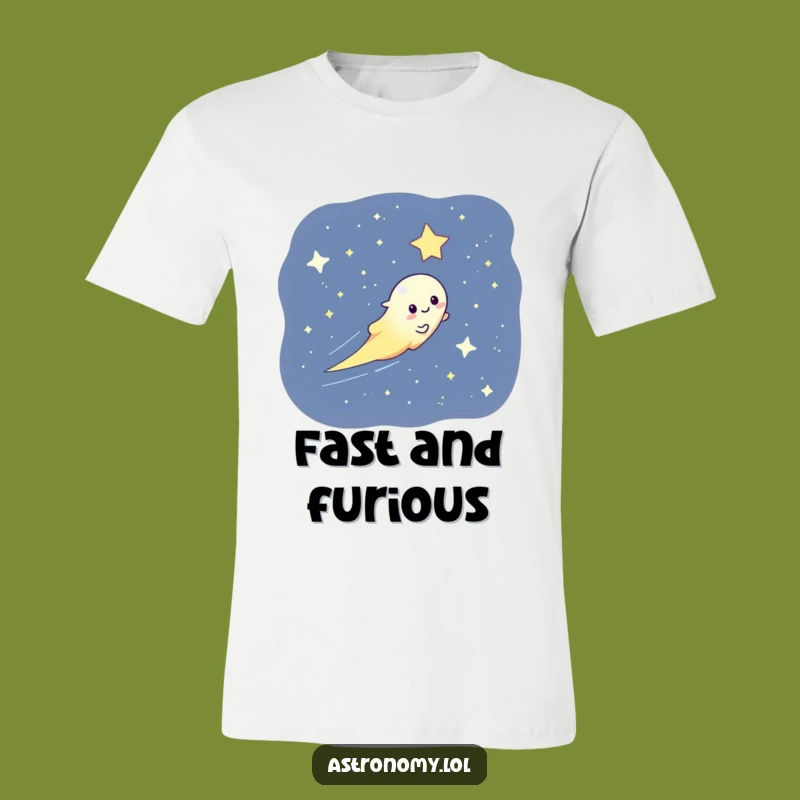 Funny Playful Comet Streaking T-Shirt Awesome Space Gift