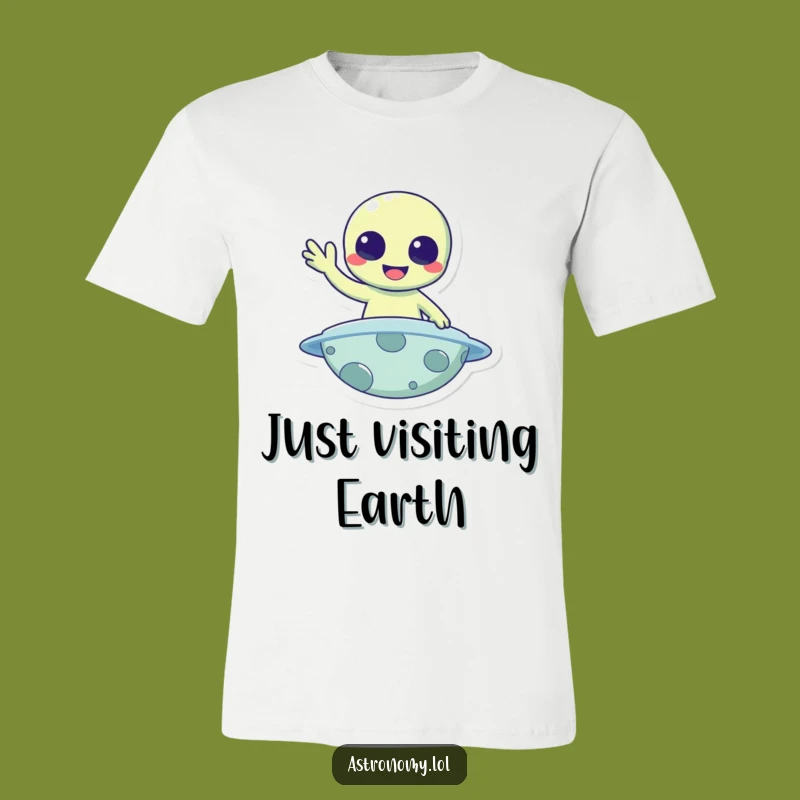 Funny Alien Hello T-Shirt: Cheerful Interstellar Greeting Tee Gift Idea