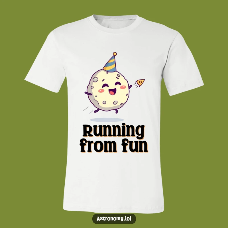 Funny Asteroid Party T-Shirt - Giggling Comet Chase Comedy Tee Gift