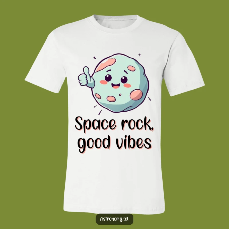 Funny Asteroid T-Shirt: Bouncing Space Rock Gives Thumbs Up, Cosmic Fun, Perfect Gift