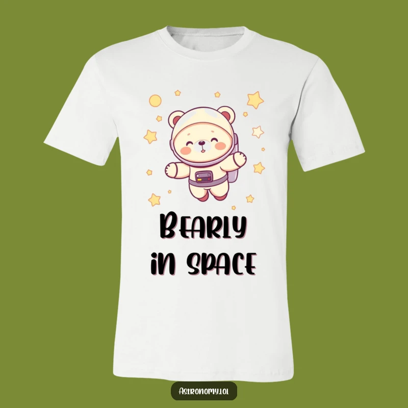 Funny Astronaut Bear Cub T-Shirt: Giggling Galactic Explorer Tee Gift