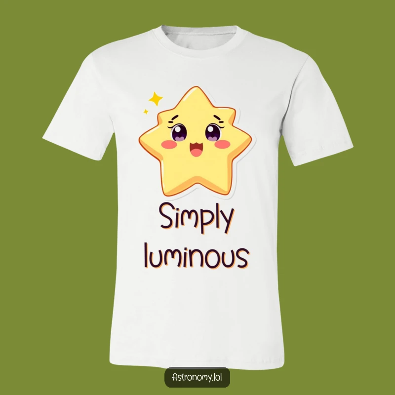 Funny Star T-Shirt: Delighted Twinkling Character, Great Gift for Bright Souls