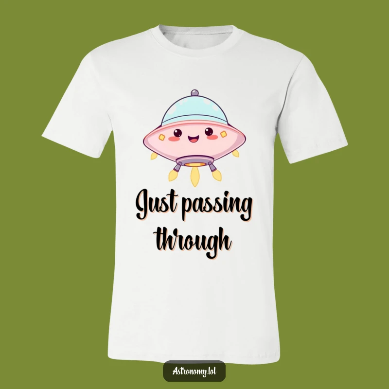 Funny UFO T-Shirt: Jolly Hovering Character, Perfect for Alien Lovers Gift