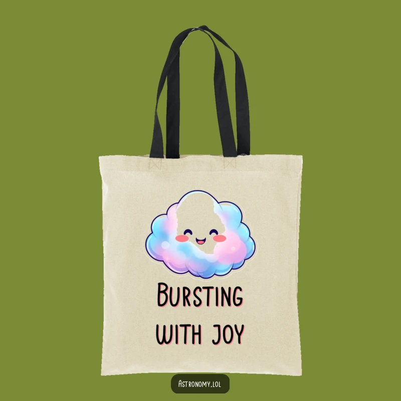 Funny Nebula Cloud Tote Bag - Carry Your Colors with Cosmic Style