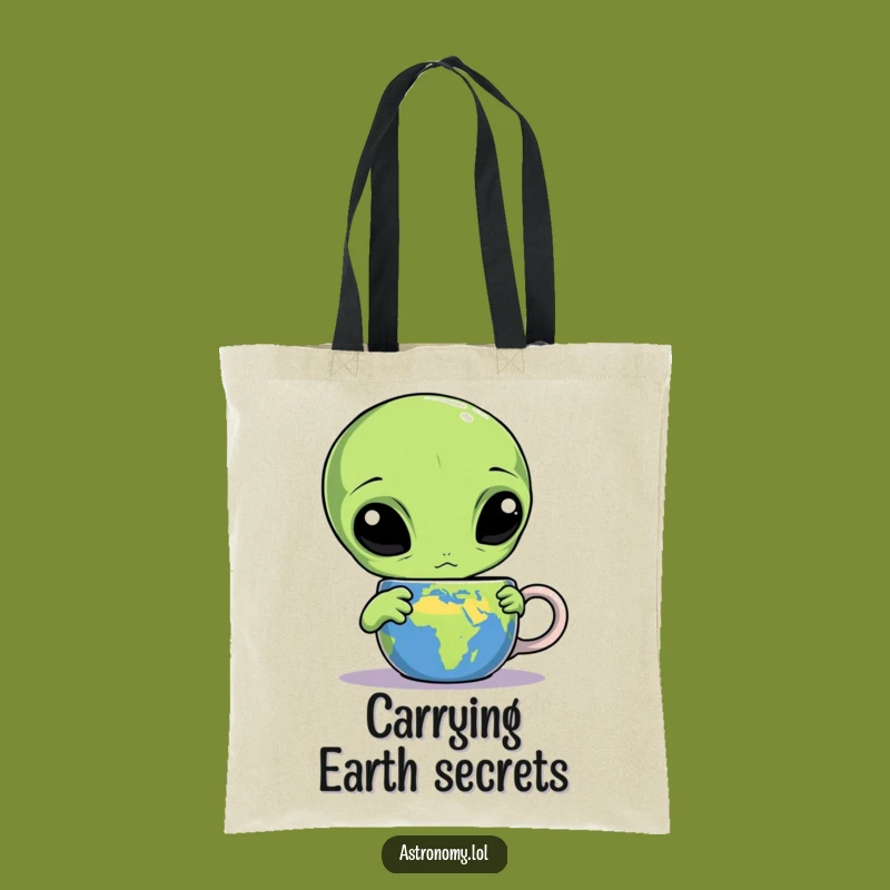 Funny Alien Earth Mug Tote Bag - Cosmic Accessory Gift
