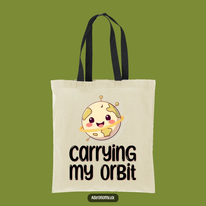 Funny Happy Planet Tote Bag - Cheerful Spinning Earth Carryall