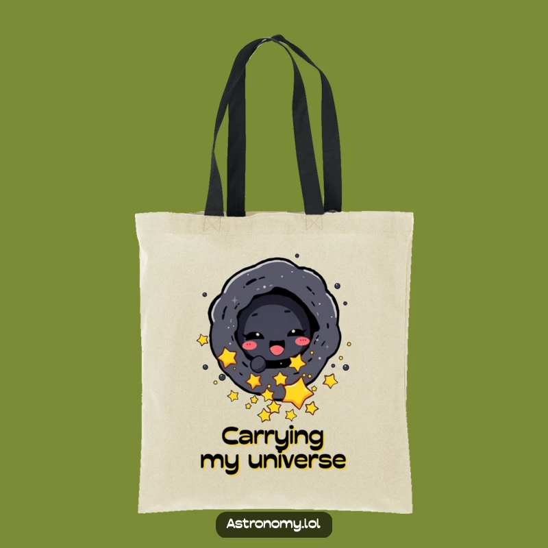 Funny Black Hole Tote Bag - Carry Your Universe with Style!