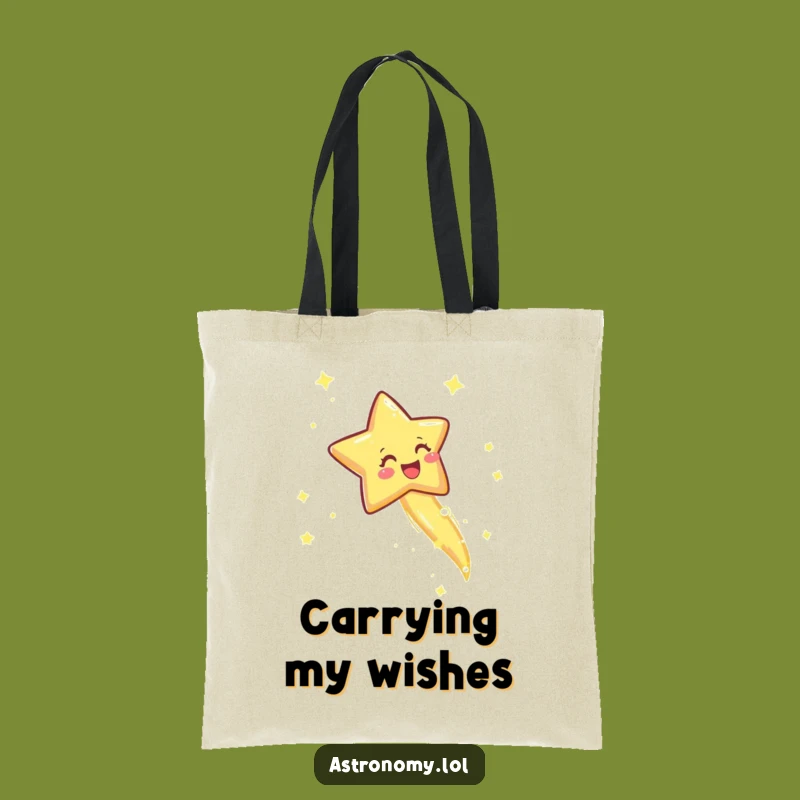 Funny Star Tote Bag, Joyful Sparkle Carry-All, Hilarious Eco-Friendly Bag!