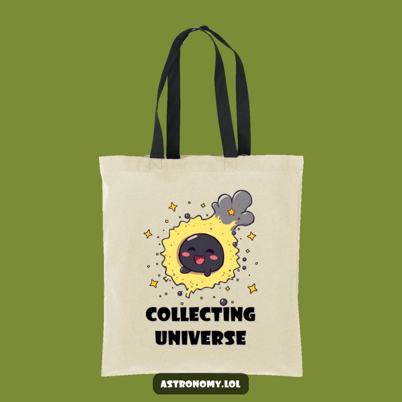 Funny Black Hole Tote Bag - Cheerful Stardust Carryall
