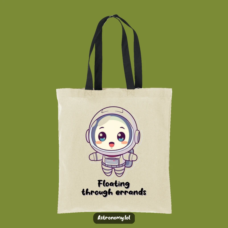Funny Astronaut Tote Bag, Wide-Eyed Wonder, Hilarious Space Accessory!