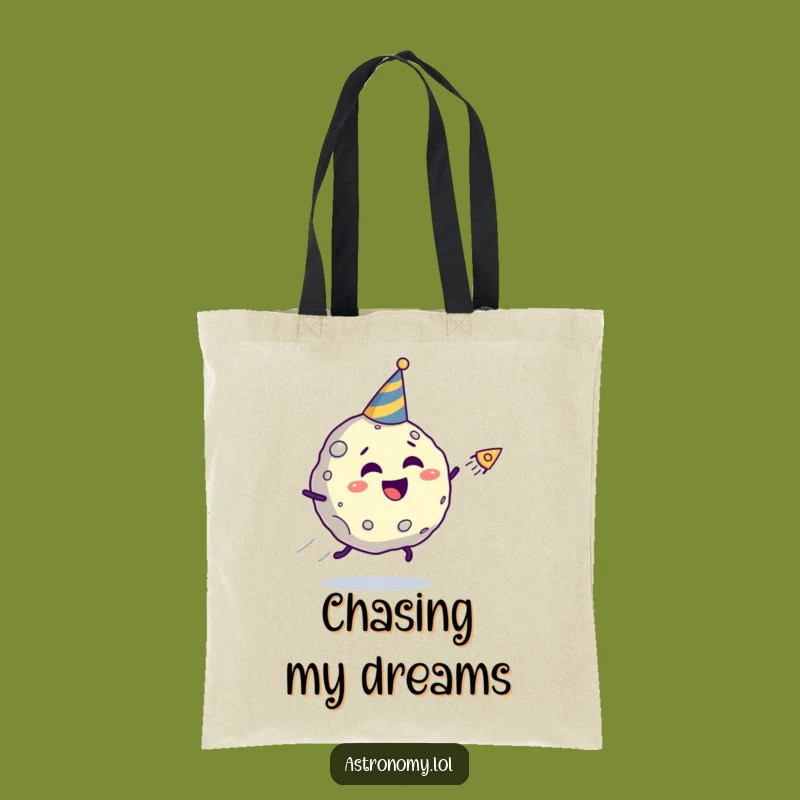 Funny Asteroid Party Tote Bag - Giggling Comet Chase Accessory Gift