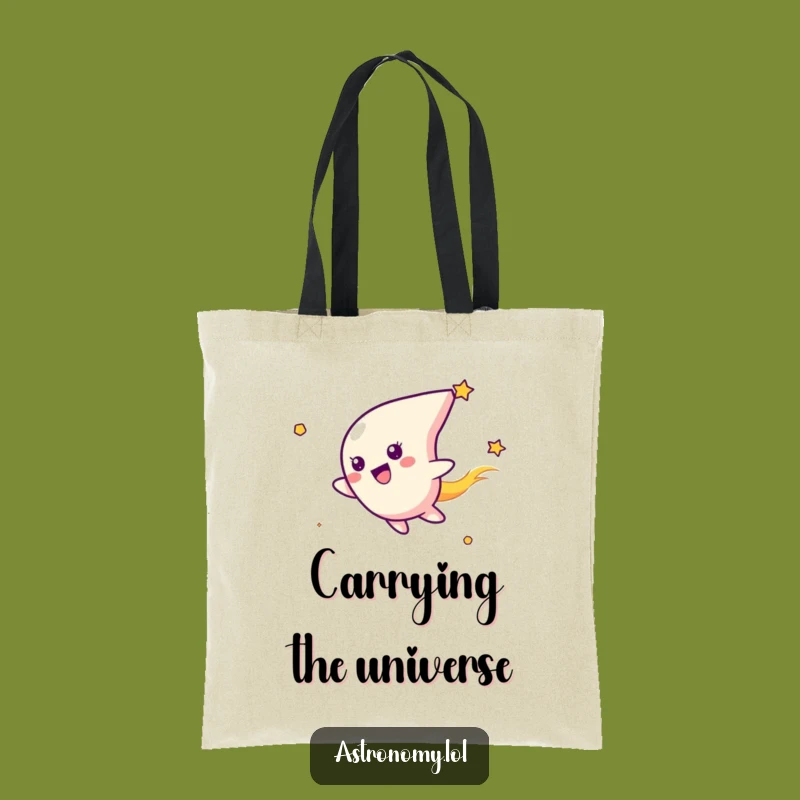 Funny Comet Tote Bag: Delightful Space Accessory for Everyday Adventures