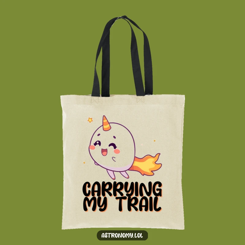 Funny Comet Tote Bag: Zippy Fiery Tail Carryall Gift