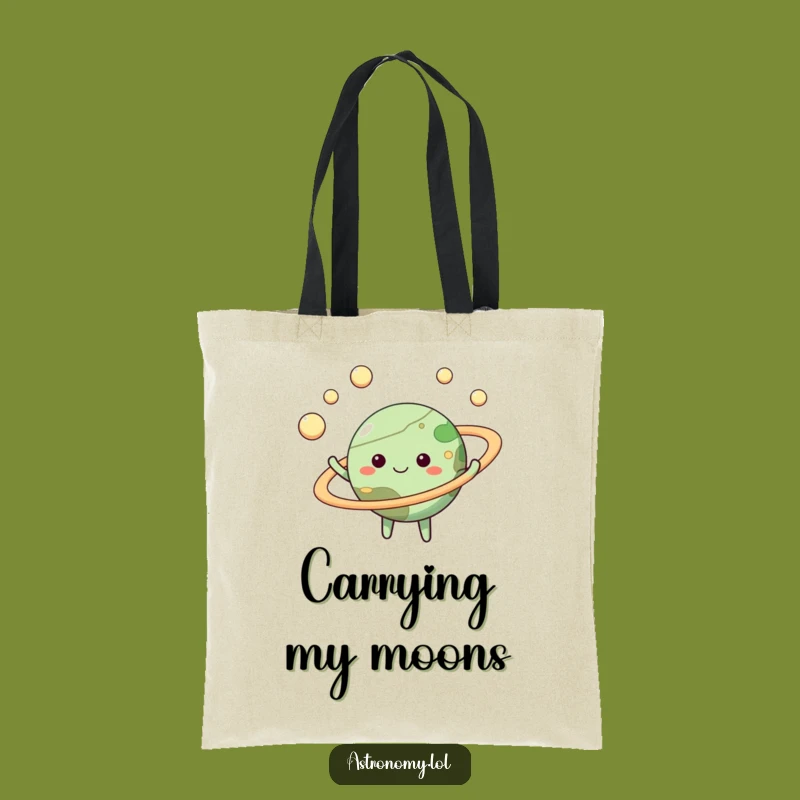 Funny Planet Juggling Moons Tote Bag - Happy Space Accessory Gift