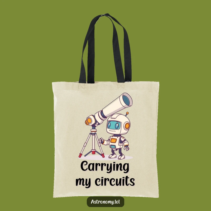 Funny Robot Tote Bag: Bewildered Gazer, Carry Your Sci-Fi Love Anywhere