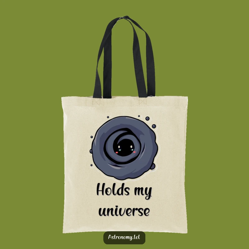 Funny Black Hole Tote Bag: Curious Vortex Design, Carry Your Humor Anywhere