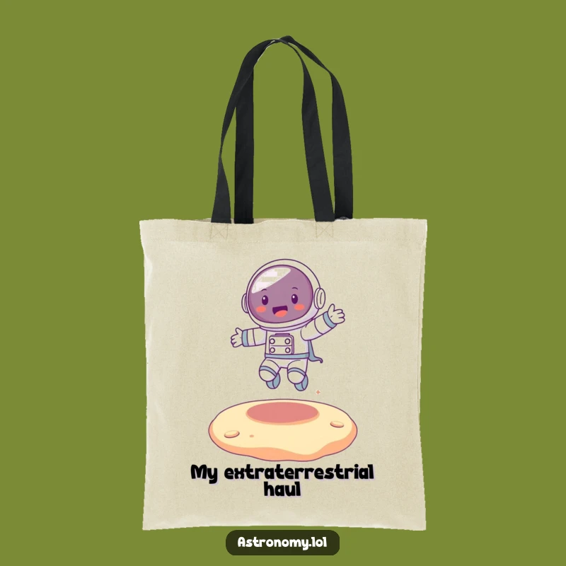Funny Astronaut Bouncing Alien Tote Bag - Carry Your Joy!