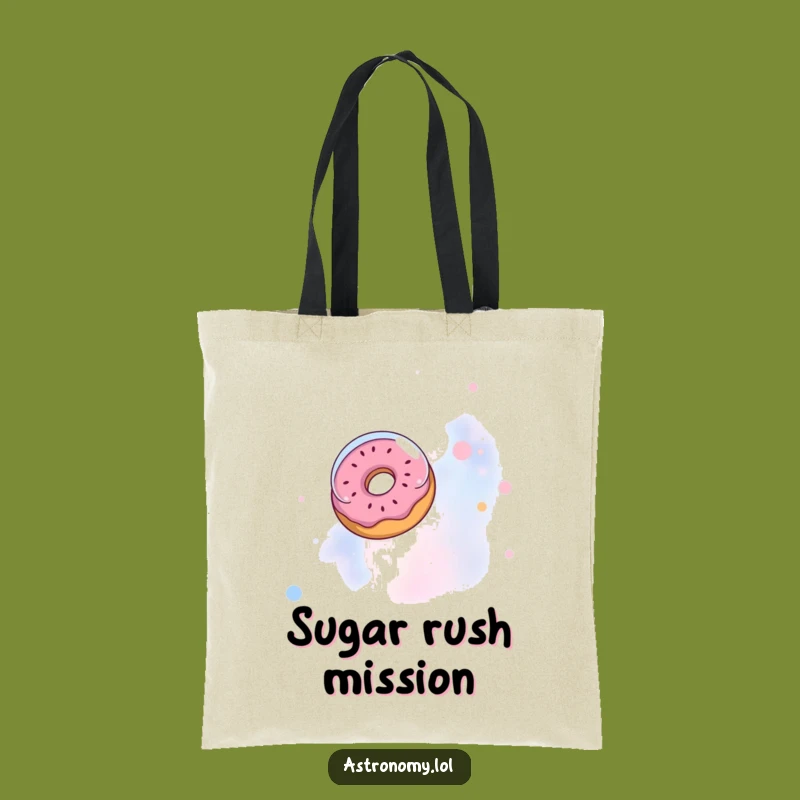 Funny Donut Astronaut Tote Bag: Hilarious Space Accessory, Perfect Gift